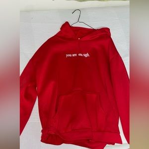 red hoodie